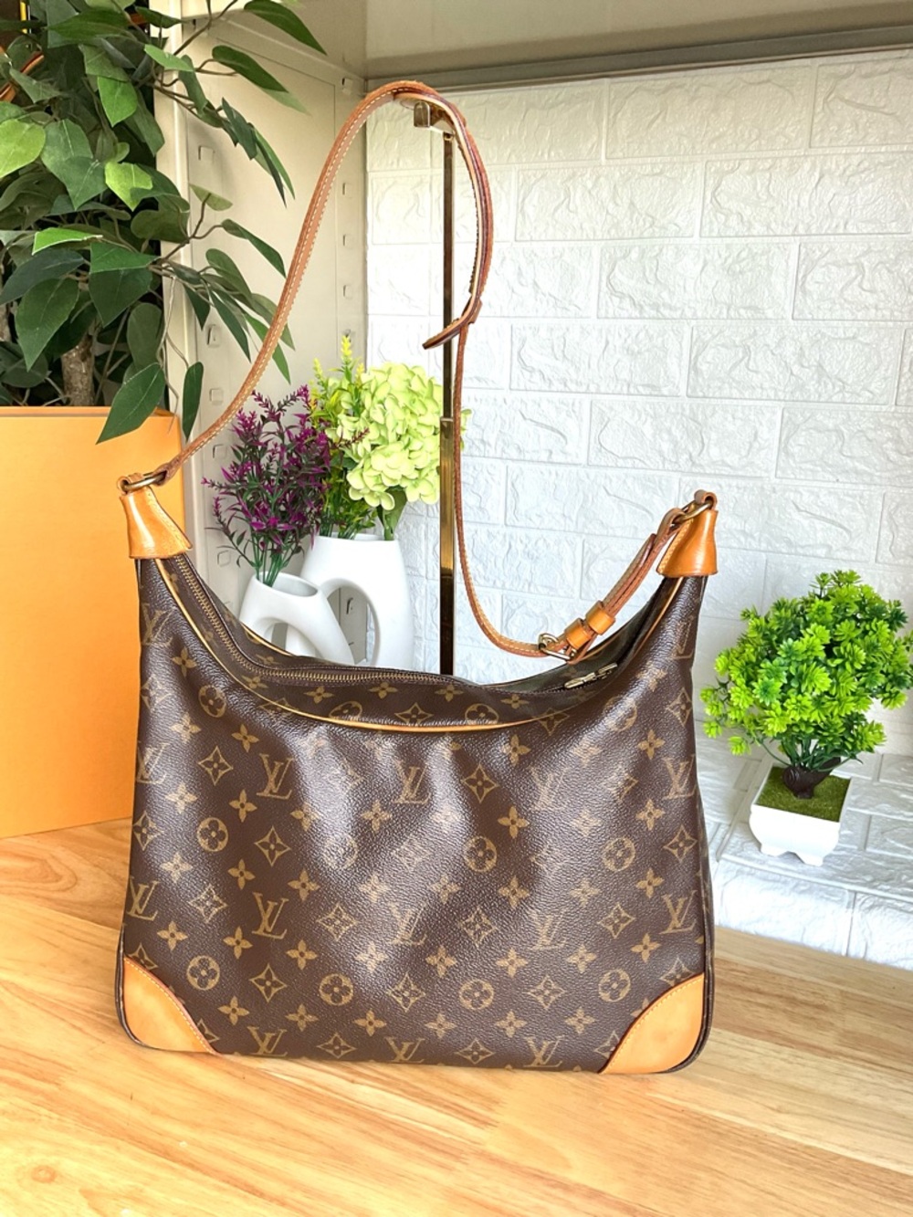 ✅LV LARGE BAG BOULOGNE 35 LOUIS VUITTON AUTHENTIC - Picture 3 of 12